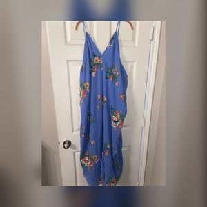 Xhilaration floral jumper/romper w/tassels XL